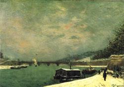 Paul Gauguin The Seine at the Pont d'Iena Norge oil painting art